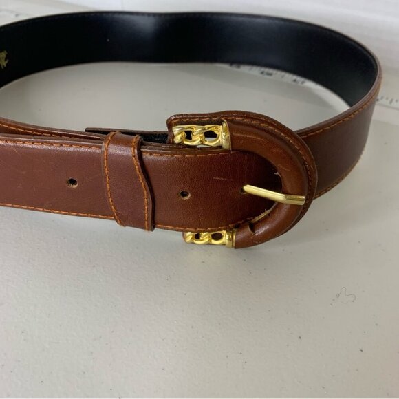 LESSON Brown Genuine Leather Belt Size In the Picture - Picture 2 of 13